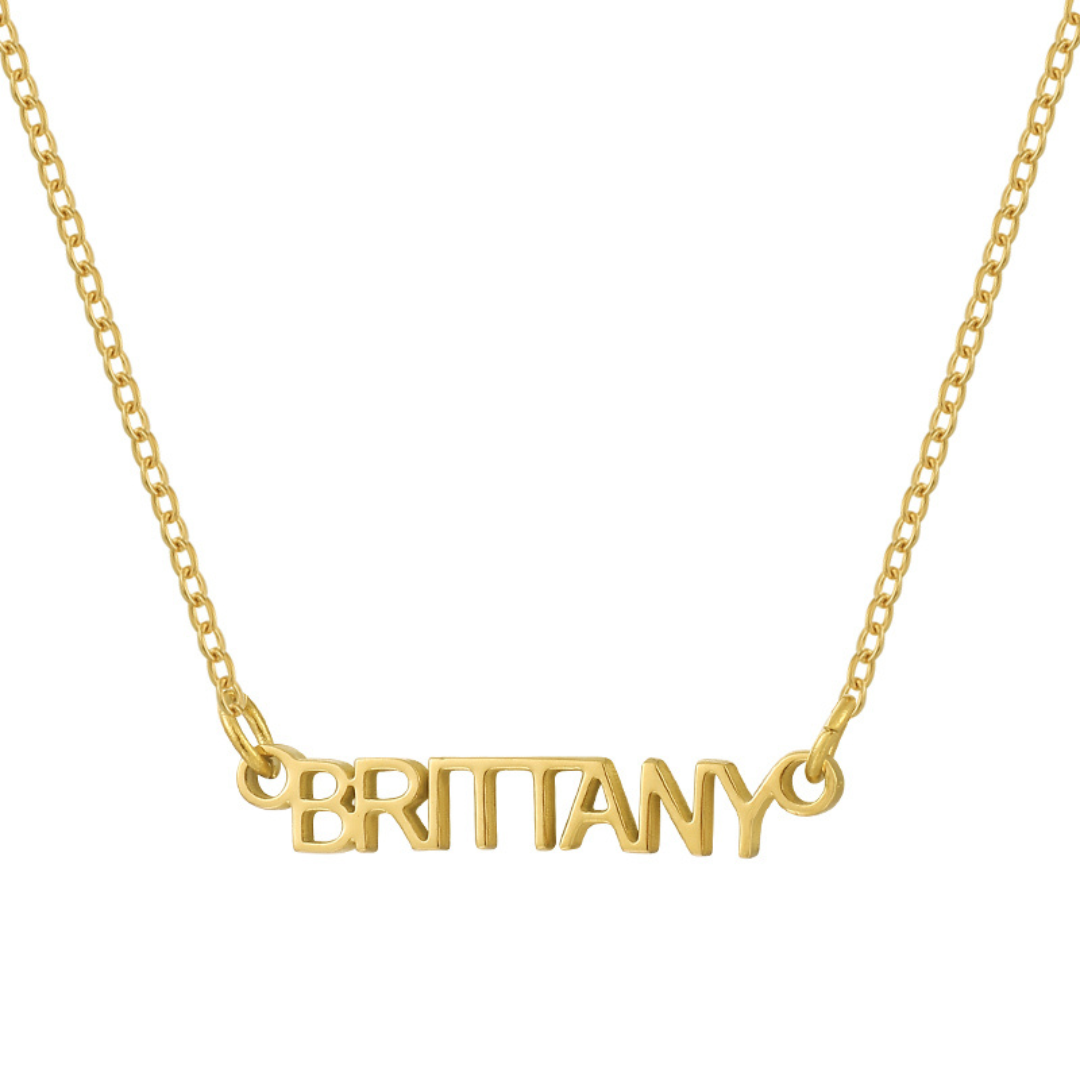 Custom/Personalized Mini Nameplate Necklace - EVRYJEWELS