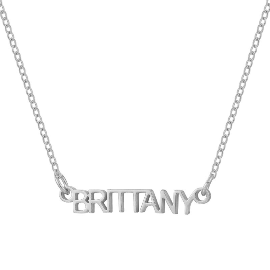 Custom/Personalized Mini Nameplate Necklace - EVRYJEWELS