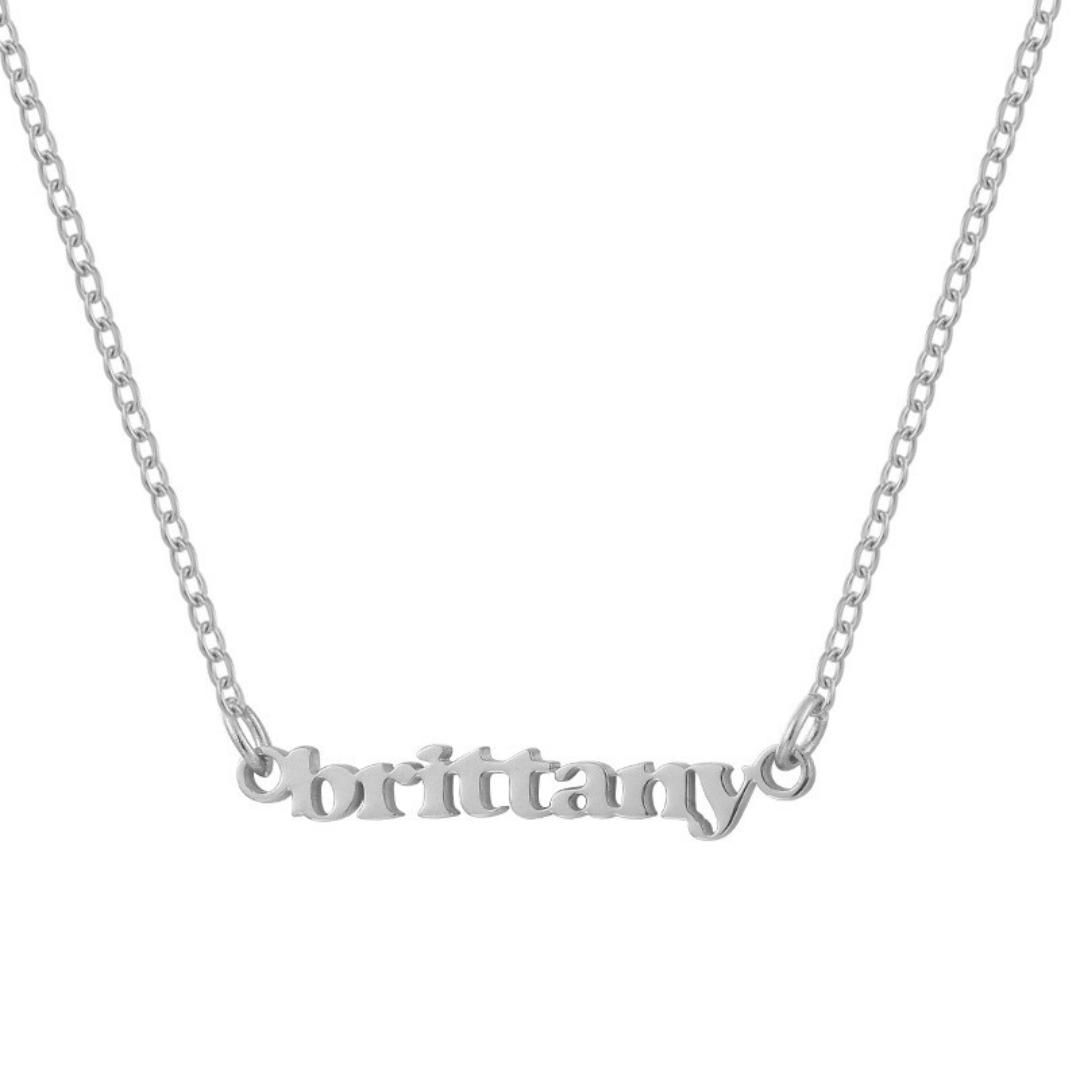 Custom/Personalized Mini Nameplate Necklace - EVRYJEWELS