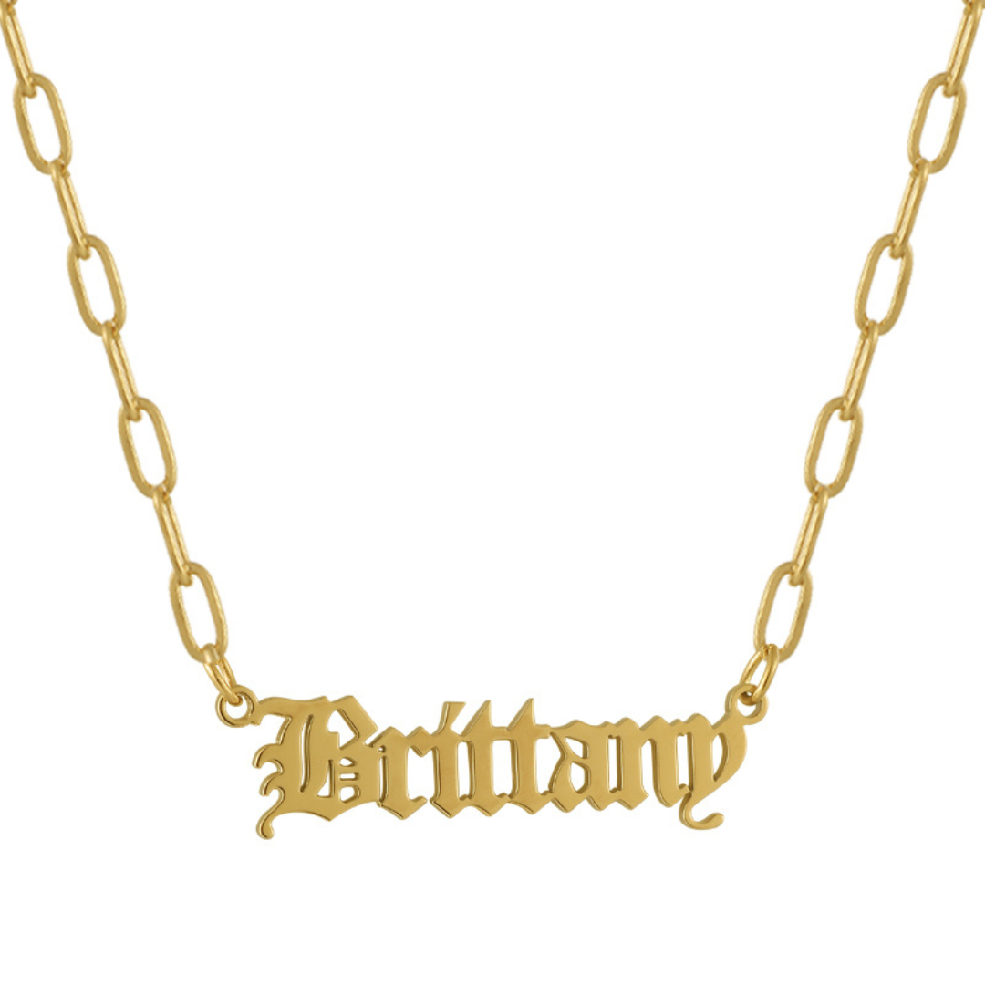 Custom/Personalized Paperclip Nameplate Necklace - EVRYJEWELS