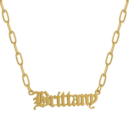 Custom/Personalized Paperclip Nameplate Necklace - EVRYJEWELS